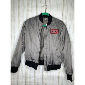 Kiss rock band bomber jacket NWT M sage green